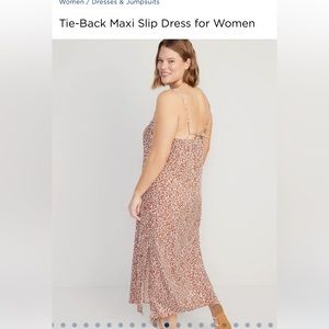 Brown and white tie back dress Old Navy